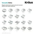 thumbnail image 4 of Kraus KCU-251 Elavo Large Rectangular Ceramic Undermount Bathroom Sink with Overflow, White, 4 of 9