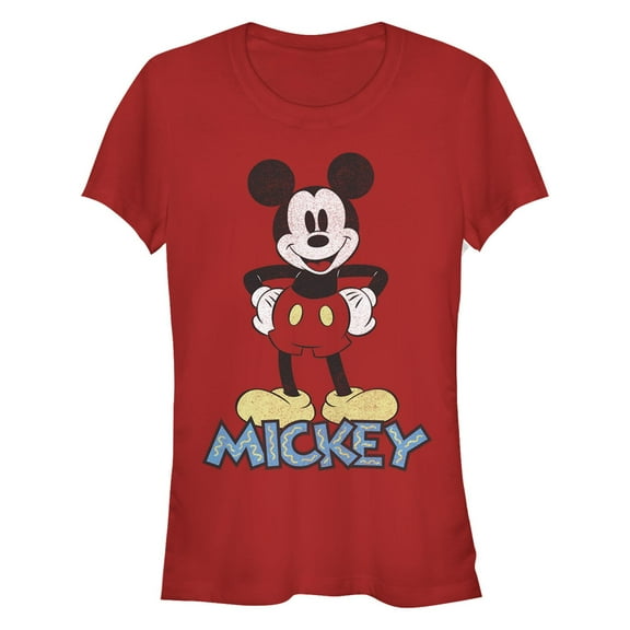 Junior's Mickey & Friends Distressed '90s Graphic T-Shirt