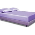 thumbnail image 3 of Soft Silk 3 PC Duvet Cover Set with Fitted Sheet 15" Inches Deep Pocket (1 Fitted 1 Duvet Cover 2 Pillow Shams) 800 Thread Count Full Size Lavender Solid, 3 of 5