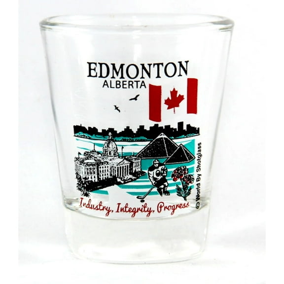 Edmonton Alberta Canada Great Canadian Cities Collection Shot Glass