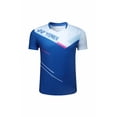 thumbnail image 1 of Ropa de bádminton para hombres y mujeres, de manga corta, de secado rápido, ropa de equipo de competición superior, transpirable, 1 of 4