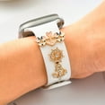 thumbnail image 3 of Women Apple Watch Band Charms Halloween Christmas For iphone iwatch Ultra 2 SE Series 9 8 7 6 5 4 3 (No Bands), Anchor Wheel/Silver, 3 of 6