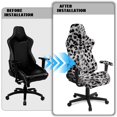 thumbnail image 6 of SCRAWLGOD Leopard Print Gaming Chair Cover with Armrest Covers Stretchable Anti Dust Furniture Protector Anti Slip Reclining Racing Gaming Chair, 6 of 9