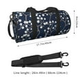 thumbnail image 2 of Balery Cherry Blossoms on Navy Background Bolsa de Gimnasio para Mujeres y Hombres, Bolsa de Viaje Impermeable, Bolsa de Fin de Semana con Compartimento para Zapatos y Bolsillo Húmedo, 2 of 6
