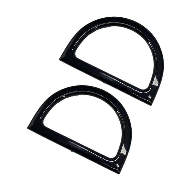 mmirethe 2Pcs Women Purse Handles Belt Replacement Handmade DIY for Tote Purse Making black D shape 1Set