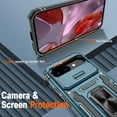thumbnail image 4 of KOMI for Google Pixel 9A Case with [2 Pack] HD Screen Protector + Slide Camera Cover, 360° Rotation Ring Kickstand [Military Grade] Shockproof Protective Phone Cover for Pixel 9A Light Blue, 4 of 5