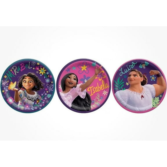Encanto 7" Round Assorted Plates, 8ct