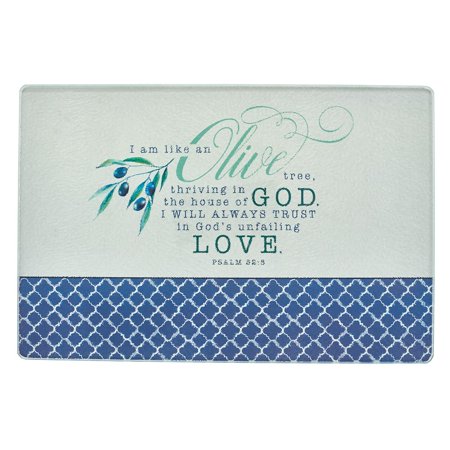 Venini Art Glass - Christian Art Gifts Olive Branch - Medium Glass Cutting Board
