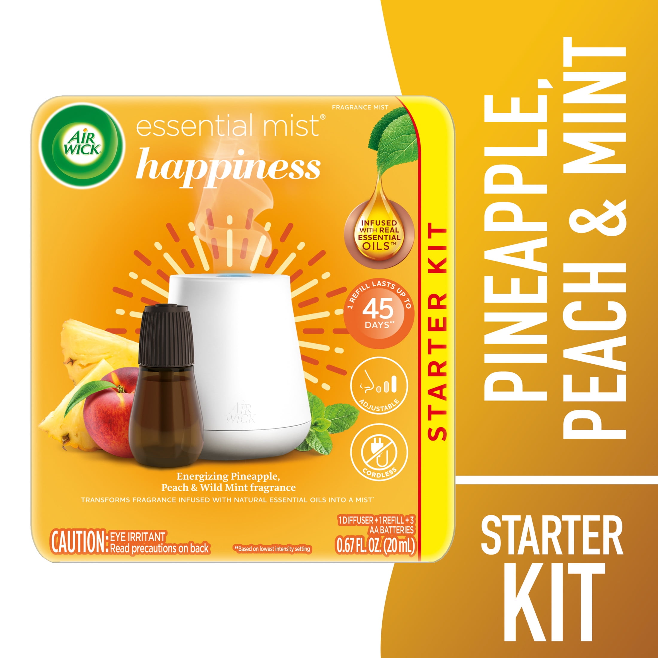 Air Wick, Essential Mist Diffuser, Refill, Happiness