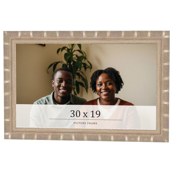 30x19 Frame Silver Real Wood Picture Frame Width 1.5 inches | Interior Frame Depth 0.5 inches |