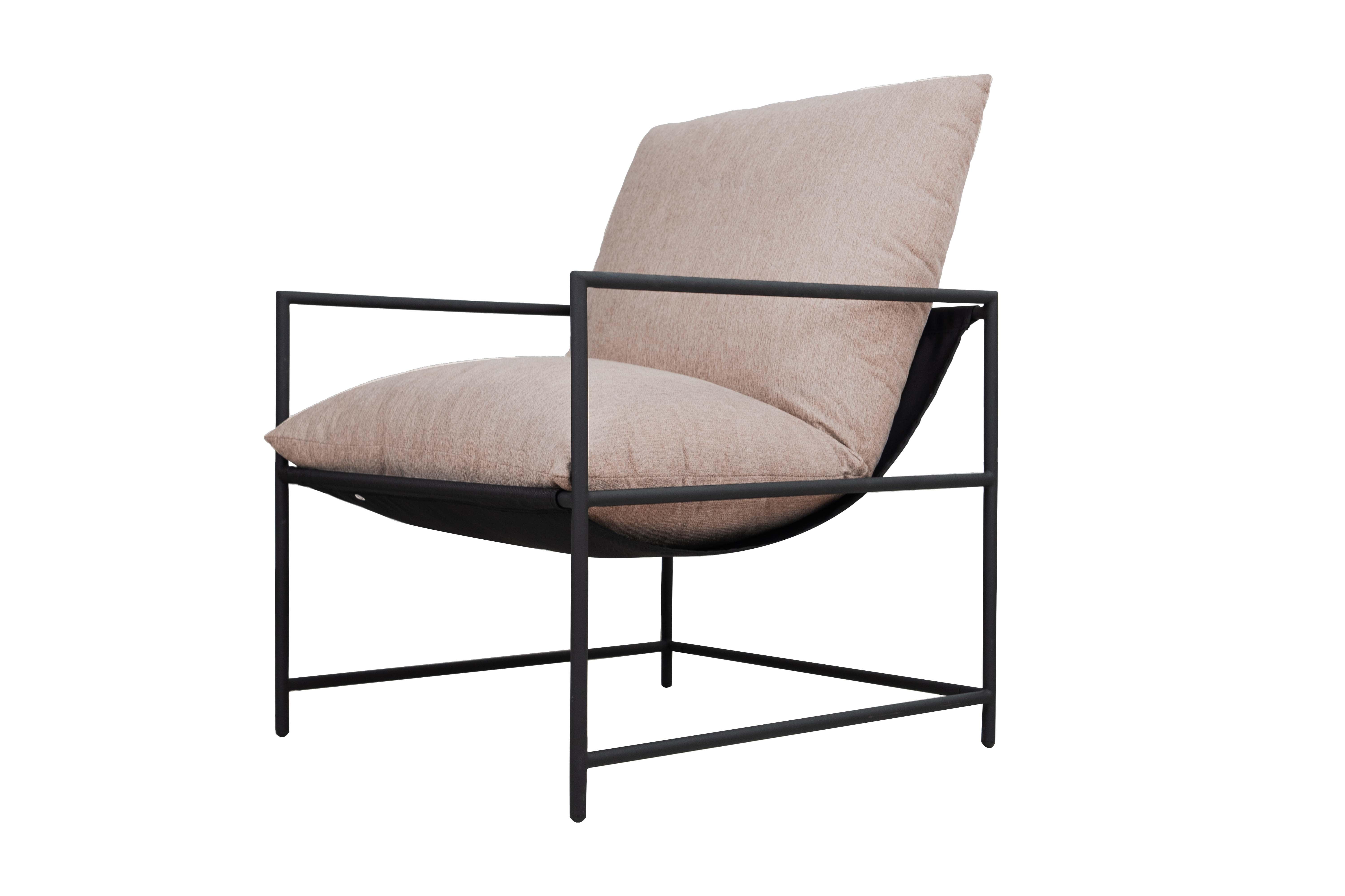 Mainstays Metal Framed Sling Accent Chair, Oatmeal