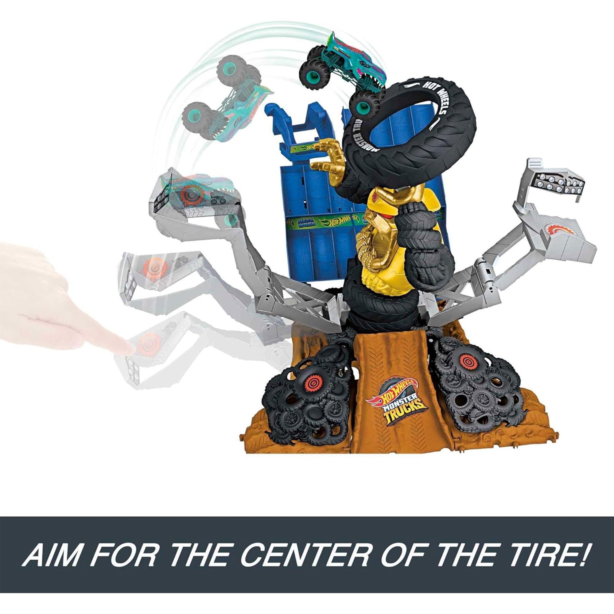 Hot Wheels Mega Wrex Versus Crushzilla Takedown Playset