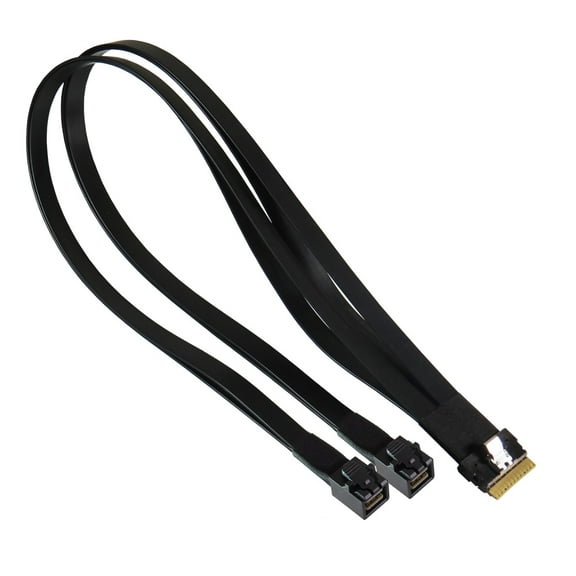 Slimline SAS 8-Lane to Mini SAS HD 4-Lane x2 Y Cable