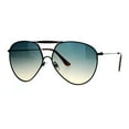thumbnail image 2 of SA106 Womens Oceanic Color Gradient Lens Retro Aviator Sunglasses Black Green Yellow, 2 of 4