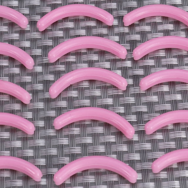 CIMAXIC 16Pcs Eyelash Rubber Replacement in Pink for Eyelash Curling with Silica Gel Material
