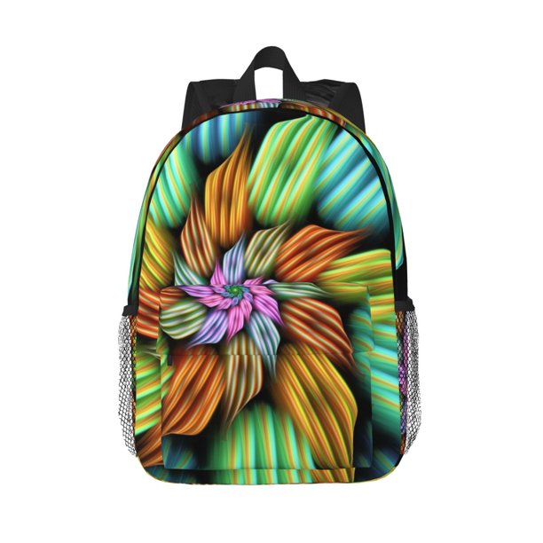 Easygdp Hippie Style Mochila Ligera de 15 Pulgadas para Estudiantes, Mochila Cómoda para la Escuela y Viajes, Correas Ajustables