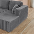 thumbnail image 4 of 132" U-Shape Modular Sectional Sofa,Modern Compressed Sectional Sofa,Corduroy Sleeper Sofa Couch for Living Room,Bedroom,Grey, 4 of 8