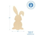 thumbnail image 4 of Large Wooden Bunny Cutout 12-inch x 6-inch, Pack of 25 Unfinished Wood Cutouts to Paint for Easter Crafts, Easter Spring Decorations, and DIY Bedroom Décor, by Woodpeckers, 4 of 7
