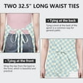 thumbnail image 6 of Light Blue and Cream Checkered Pattern Apron-Garden Aprons for Women with Pockets-Cotton Linen Waterproof Kitchen Cooking Gardening Aprons Adjustable for Kitchen,Cooking,BBQ and Salon 33x27 Inch, 6 of 7