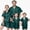 Green, variant on Family Matching Pajama Set Lapel Neck Button-up Long Pants 2-Piece Bow/Solid Color Loungewear Outfi