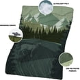 thumbnail image 3 of Camping Blanket - Outdoor Stadium Blanket Wearable, Lightweight, Packable, Machine Washable Camping Quilt for Traveling, Picnic, Beach, Party 78"x 56" (Sunset Mountain Scenery), 3 of 10