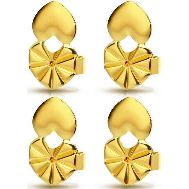 2 Pairs Earring Lifters, Secure Earring Backs For Droopy Ears Adjustable Hypoallergenic For Heavy Earring