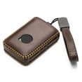 thumbnail image 2 of Vitodeco Genuine Leather Smart Key Fob Case Compatible with Volvo XC60, XC90, S90, V90 2019-2025 (4-Button, Brown), 2 of 5