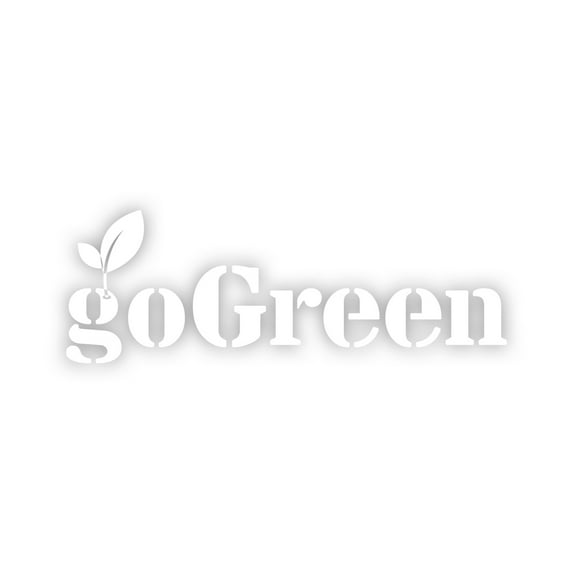 Go Green Sticker Decal Die Cut - Self Adhesive Vinyl - Weatherproof - Made in USA - Many Color and Sizes - go green environmental