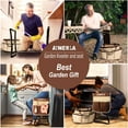 Foldable Garden Kneeler & Seat - Heavy-Duty Bench With Tool Bag & 10" Pad (350lb Capacity!) - Gift For Gardeners