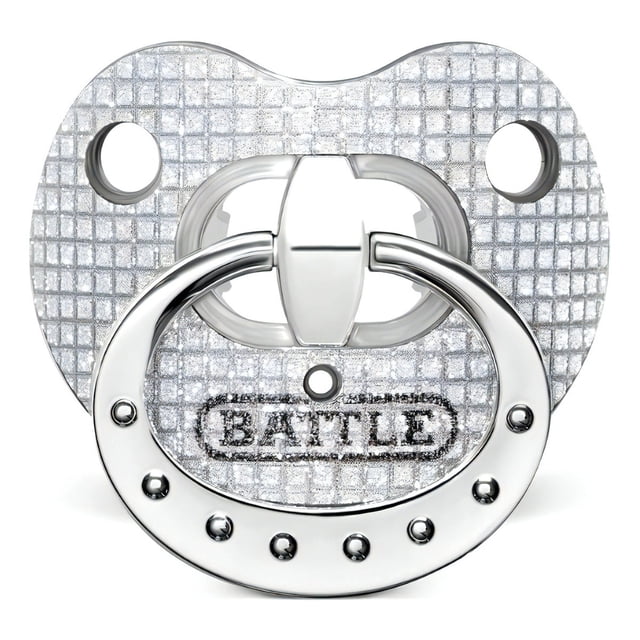 Protector bucal deportivo Oxygen Diamond Binky Battle máxima transpirabilidad, funciona con aparatos ortopédicos y no requiere ebullición unitalla sin sabor color Diamante Plateado