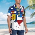 thumbnail image 3 of Fuzoiu The Map Of United States Print Hawaiian Shirt for Men, Summer Beach Casual Short Sleeve Button Down Shirts, Men’s Beach Summer Shirts with Pocket,XX-Large, 3 of 7