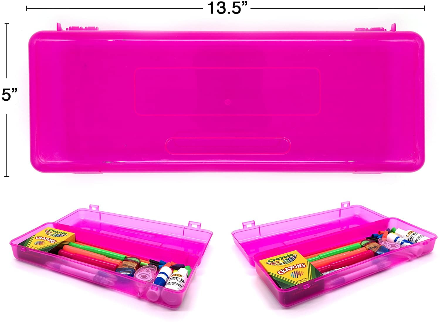 Xmmswdla 8-in-1 Small Pencil Case Pink Pensmall Pen Box Containing 5 Pencils 1 Eraser and 1 Ruler Suitable for Children As School Gifts or Birthday