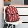 thumbnail image 2 of Gukieu Stripes Red White Print Backpack, Waterproof Backpack with Adjustable Shoulder Straps, Suitable for Campus, Business, Travel, Unisex, 2 of 6