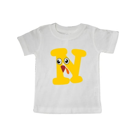 

Inktastic Cute Turkey Letter N Gift Baby Boy or Baby Girl T-Shirt