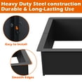 thumbnail image 4 of Square Fire Pit Ring, Heavy Duty Steel Fireplace Insert for Outdoor Camping and Garden Bonfire Pits - Portable Burner Base for Wood and Charcoal, 4 of 8
