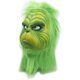 thumbnail image 2 of Christmas Green Santa Mask, Halloween Latex Mask, Christmas Cosplay Costume, Universal Size Fits Adults And Kids, 2 of 5