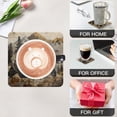 thumbnail image 3 of Drink Coasters Set Of 6 With Holder Bear Walking Through The Wilderness, Surrounded By Mountains And Forests Water Absorbent Ceramic Coasters Tabletop Protection,Suitable For Various Cup,Home Decor, 3 of 4