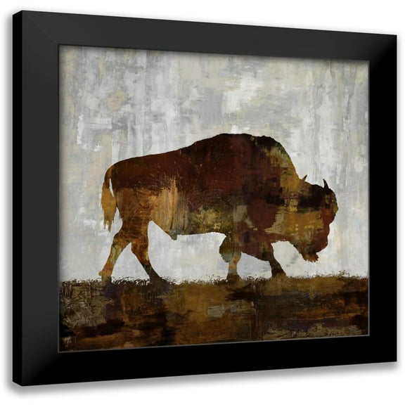 Colburn, Carl 12x12 Black Modern Framed Museum Art Print Titled - Bison