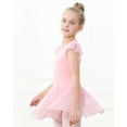 thumbnail image 2 of Stelle Cap Sleeve Ballet Leotard with Chiffon Sequins Skirt Ballerina Dance Dress for Toddler Girls,Ballet Pink,5T, 2 of 8
