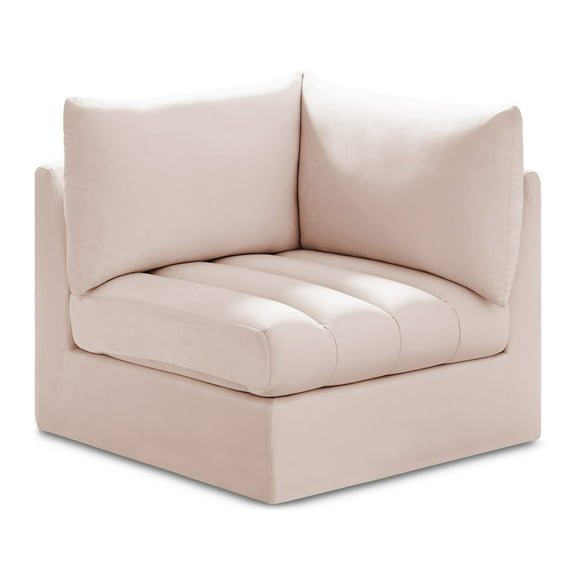 Meridian Furniture Jacob Pink Velvet Corner