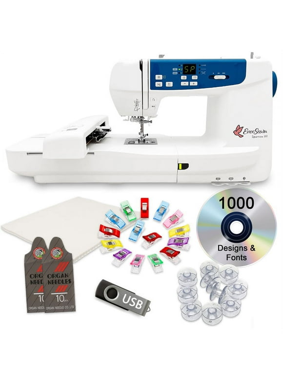 Eversewn Sparrow X2 Embroidery and Sewing Machine with $199 Free Bonus Bundle