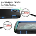 thumbnail image 3 of Entronix Heavy Duty Case Designed for iPhone 12 Mini, Shockproof Triple Layer Rugged Case (Blue), 3 of 6