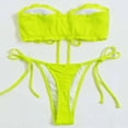 thumbnail image 5 of Trajes de baño tankini para mujer Trajes de baño de dos piezas con tirantes ajustables y espalda descubierta de color liso para mujer Trajes de baño para mujer Trajes de baño tankini para mujer, 5 of 5