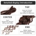 thumbnail image 5 of 24 Inch Dreadlocks Extensions 5 Strands Handmade Soft Dreads Locks Crochet Braids Synthetic Double Ended Curly Hair Extensions, 5 of 7