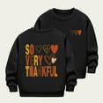 thumbnail image 2 of SERTG Big Girls Fleece Lined Print Sweatshirt Long Sleeve Crew Neck Fall Winter Playful Snug Fitted Top for Kids 2-12 Years(Black,3-4 Years), 2 of 5