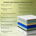 thumbnail image 6 of Bezzze California King Mattress, 12 inch Hybrid Medium Firm Memory Foam Mattress in a Box, Individual Pocket Springs, Pressure Relief, CertiPUR-US Certified, 6 of 10