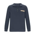 thumbnail image 2 of BXINGOHAI Men's Lightweight Quarter Zip Pullover for Golf Hiking Running Windbreaker Jacket Workout Sweatshirt with Pocket Today Sales Navy,S, 2 of 6