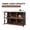Rustic Brown, variant on 6 Cube Storage Organizer Bookshelf, Industrial Horizontal Bookcase, Accent Cubby Shelf, Media Console Table for Living Room, Home Office, 13.6" D x 47.2" W x 30.9" H, Black