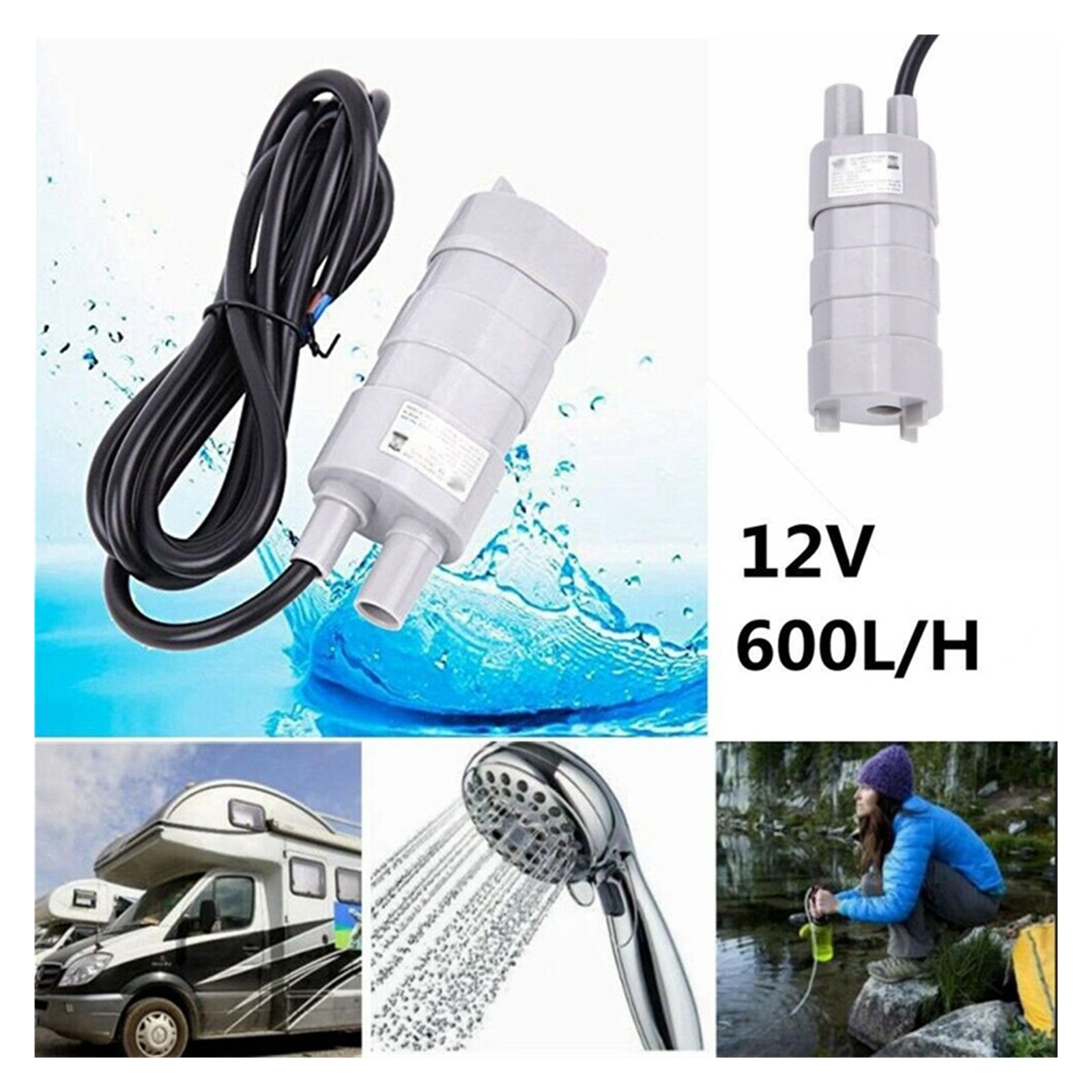 12V 15W Dc Submersible Pump Micro Hvdc Pump High Lift Pump Rv Accessories for Rv Solar Fountain Aquarium Fish Tank ,RV Universal Fit