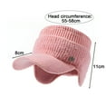 thumbnail image 5 of Women Winter Knitted Hat with Long Brim Thick Windproof Empty Top Ear Keep Warm Beanie Elastic Outdoor Cap Outdoor Peaked Beanie, 5 of 8